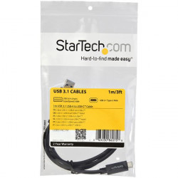 StarTech.com Câble de Charge USB-A vers USB-C de 1m, USB 10Gbps, Charge et Synchronisation, 3A, Certifié USB-IF - Cordon de C