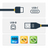 StarTech.com Câble USB-B vers USB-C de 1m, Câble de Transfert de Données, USB 2.0, USB-C