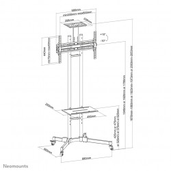 Neomounts PLASMA-M1700E Chariot pour écran 32-70"