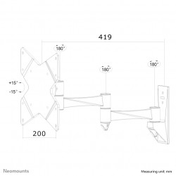 Neomounts FPMA-W835 Support d'écran mural 10-40" - orientable