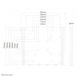 Neomounts FPMA-W110BLACK Support pour écran mural 10-40" - ultra-plat