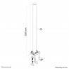 Neomounts FPMA-D935POLE Extension pour support d'écran à fixer - h70 cm