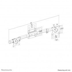 Neomounts FPMA-CB100BLACK Adaptateur pour 2 écrans avec barre transversale 10-27"