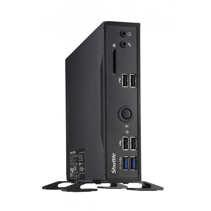 Shuttle XPC slim Barebone DS20UV2, Celeron 5205U, 1xHDMI, 1xDP, 1x VGA, 2xLAN (1xGbit, 1x2.5Gbit), 1xCOM, 8xUSB, fanless, fonct