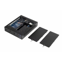 Shuttle XPC slim Barebone DS20UV2, Celeron 5205U, 1xHDMI, 1xDP, 1x VGA, 2xLAN (1xGbit, 1x2.5Gbit), 1xCOM, 8xUSB, fanless, fonct