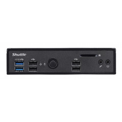Shuttle XPC slim Barebone DS20UV2, Celeron 5205U, 1xHDMI, 1xDP, 1x VGA, 2xLAN (1xGbit, 1x2.5Gbit), 1xCOM, 8xUSB, fanless, fonct