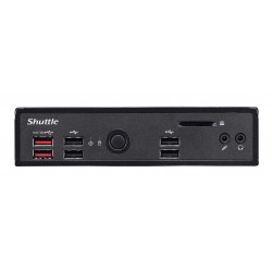 Shuttle XPC slim Barebone DS20U3V2, i3-10110U, 2x LAN (1xGbit, 1x 2.5Gbit), 1xCOM, 1xHDMI, 1xDP, fanless, fonctionnement perman