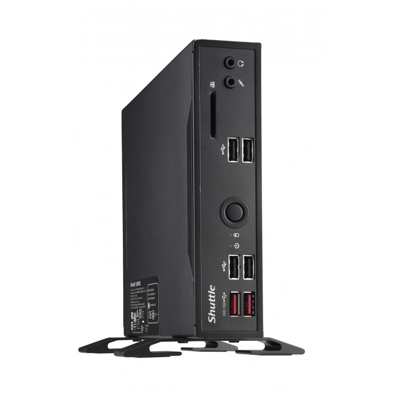 Shuttle XPC slim Barebone DS20U3V2, i3-10110U, 2x LAN (1xGbit, 1x 2.5Gbit), 1xCOM, 1xHDMI, 1xDP, fanless, fonctionnement perman