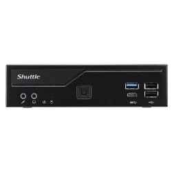 Shuttle Slim PC DH610S, S1700, 1x HDMI, 1x DP, 1x 2.5", 2x M.2, 1x LAN (Intel 1G), fonctionnement permanent 24/7, attaches VESA