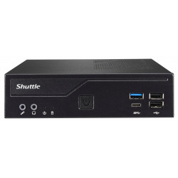 Shuttle Slim PC DH610S, S1700, 1x HDMI, 1x DP, 1x 2.5", 2x M.2, 1x LAN (Intel 1G), fonctionnement permanent 24/7, attaches VESA