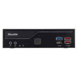 Shuttle Slim PC DH670V2 , S1700, 2x HDMI, 2x DP , 2x 2.5G LAN, 2x COM, 8x USB, 1x 2.5", 2x M.2, fonctionnement permanent 24/7, 