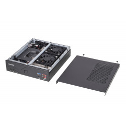 Shuttle Slim PC DH670V2 , S1700, 2x HDMI, 2x DP , 2x 2.5G LAN, 2x COM, 8x USB, 1x 2.5", 2x M.2, fonctionnement permanent 24/7, 