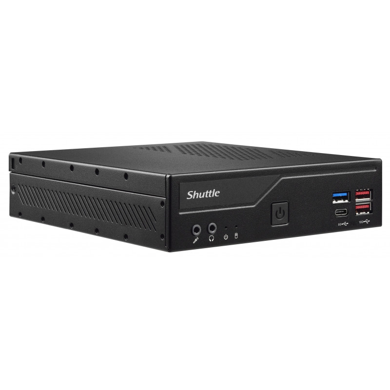 Shuttle Slim PC DH670V2 , S1700, 2x HDMI, 2x DP , 2x 2.5G LAN, 2x COM, 8x USB, 1x 2.5", 2x M.2, fonctionnement permanent 24/7, 