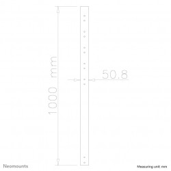 Neomounts FPMA-CP100BLACK Tube d'extension pour support d'écran au plafond - h100 cm