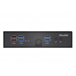 Shuttle XPC slim Barebone DS50U7, i7-1355U, 2x LAN (1x 2.5Gbit ,1x 1Gbit), 1xCOM,1xHDMI,1xDP, 1x VGA, fanless, fonctionnement p