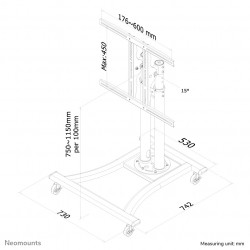 Neomounts PLASMA-M1200 Chariot pour écran 42-70"