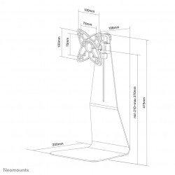 Neomounts FPMA-D850BLACK Support d'écran à poser 10-27"