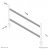 Neomounts FPMA-DTB200 Rail de fixation de bureau 10-24"