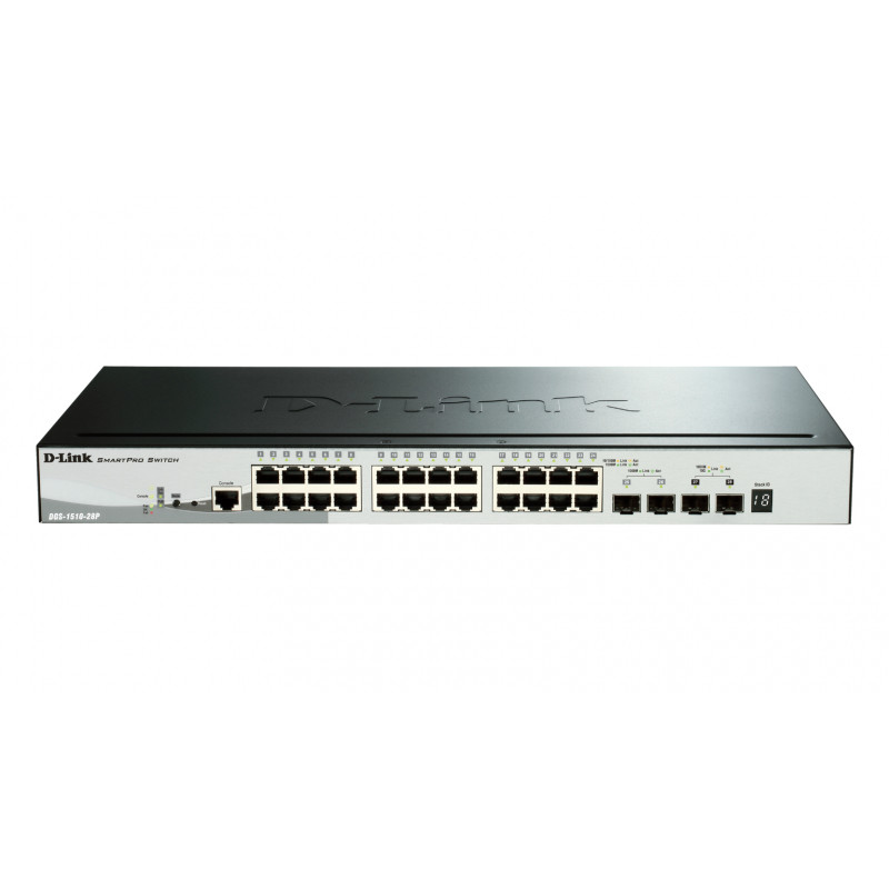 D-Link DGS-1510-28P commutateur réseau Géré L3 Gigabit Ethernet (10/100/1000) Connexion Ethernet, supportant l'alimentation 