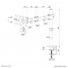 Neomounts NM-D135SILVER Support d'écran à fixer 10-30"