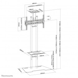 Neomounts PLASMA-M1700ES Support au sol pour écran 32-70"