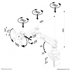 Neomounts FPMA-D940 Support d'écran à fixer 10-30" - ressort à gaz