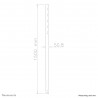 Neomounts FPMA-CP150BLACK Tube d'extension pour support d'écran au plafond - h150 cm