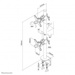 Neomounts FPMA-D700DV Support d'écran à fixer 10-27"