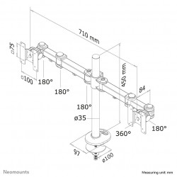 Neomounts FPMA-D960DG Support d'écran à fixer 10-27"