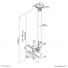 Neomounts FPMA-C100 Support de plafond pour écran de 10-30" - h79-129 cm