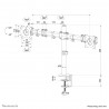 Neomounts NM-D135DBLACK Support d'écran à fixer 10-27"
