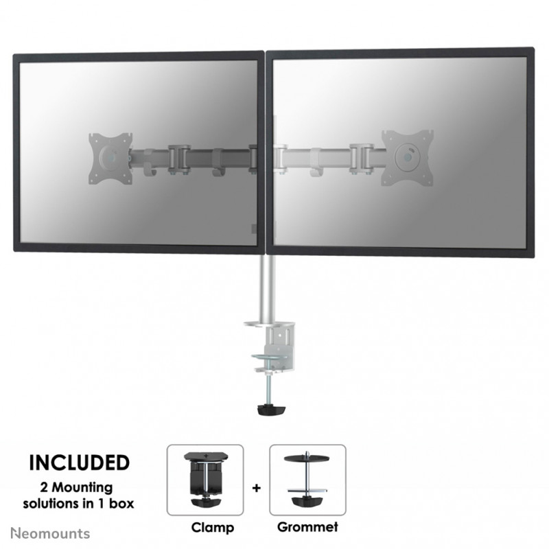 Neomounts NM-D135DSILVER Support d'écran à fixer 10-27"