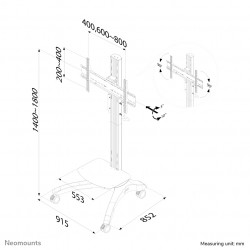 Neomounts PLASMA-M2000 Chariot pour écran 37-85"