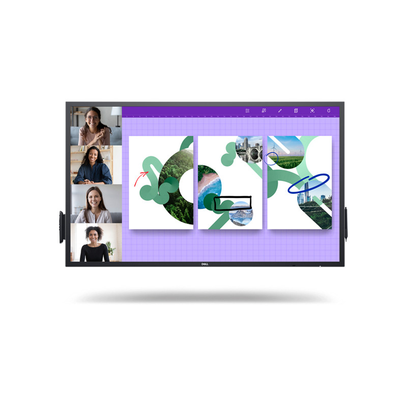 DELL P5524QT Écran plat interactif 139,7 cm (55") LCD 350 cd/m² 4K Ultra HD Noir Écran tactile