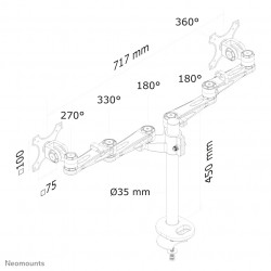 Neomounts FPMA-D935DG Support d'écran à fixer 10-27"