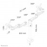 Neomounts FPMA-D935DG Support d'écran à fixer 10-27"