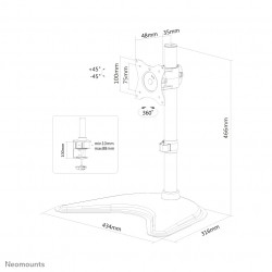 Neomounts NM-D335BLACK Support d'écran à poser 10-30"