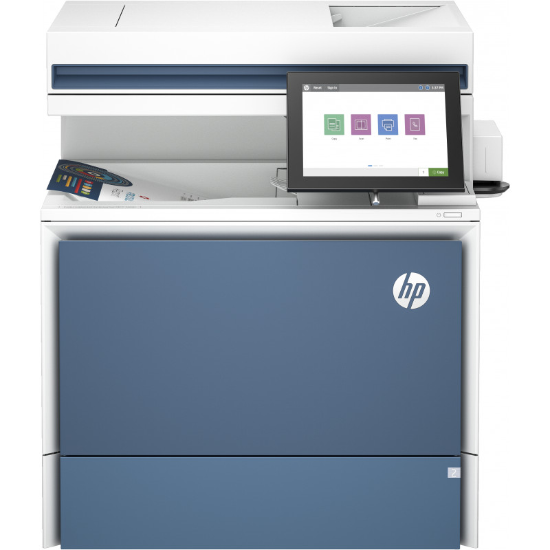 HP Color LaserJet Enterprise Imprimante multifonction 5800f, Impression, copie, scan, fax, Chargeur automatique de documents Ba