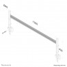 Neomounts FPMA-DTB100 Rail de fixation de bureau 10-24"