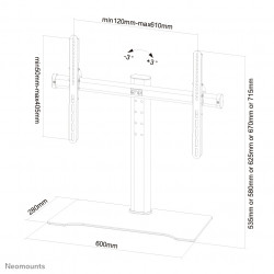 Neomounts FPMA-D1250BLACK Support d'écran à poser 32-60"