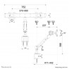 Neomounts FPMA-D940D Support d'écran à fixer 10-24" - ressort à gaz