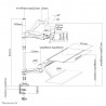 Neomounts FPMA-D500KEYB Station de travail assis-debout pour bureau 10-27" - ressort à gaz