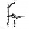 Neomounts FPMA-D500KEYB Station de travail assis-debout pour bureau 10-27" - ressort à gaz