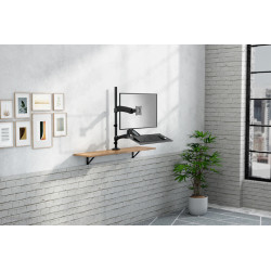 Neomounts FPMA-D500KEYB Station de travail assis-debout pour bureau 10-27" - ressort à gaz