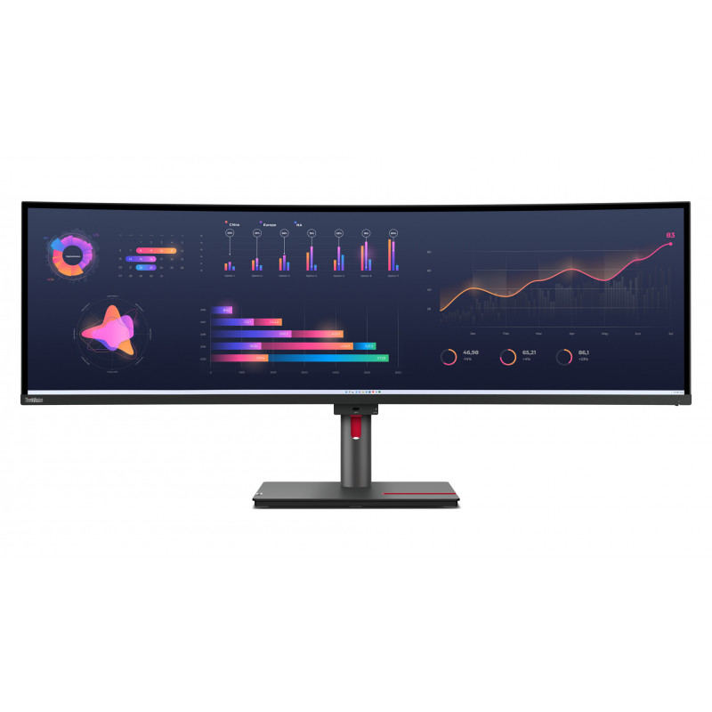Lenovo ThinkVision P49w-30 LED display 124,5 cm (49") 5120 x 1440 pixels DQHD Noir