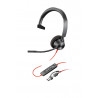 POLY Micro-casque Blackwire 3310 monaural USB-C + adaptateur USB-C/A