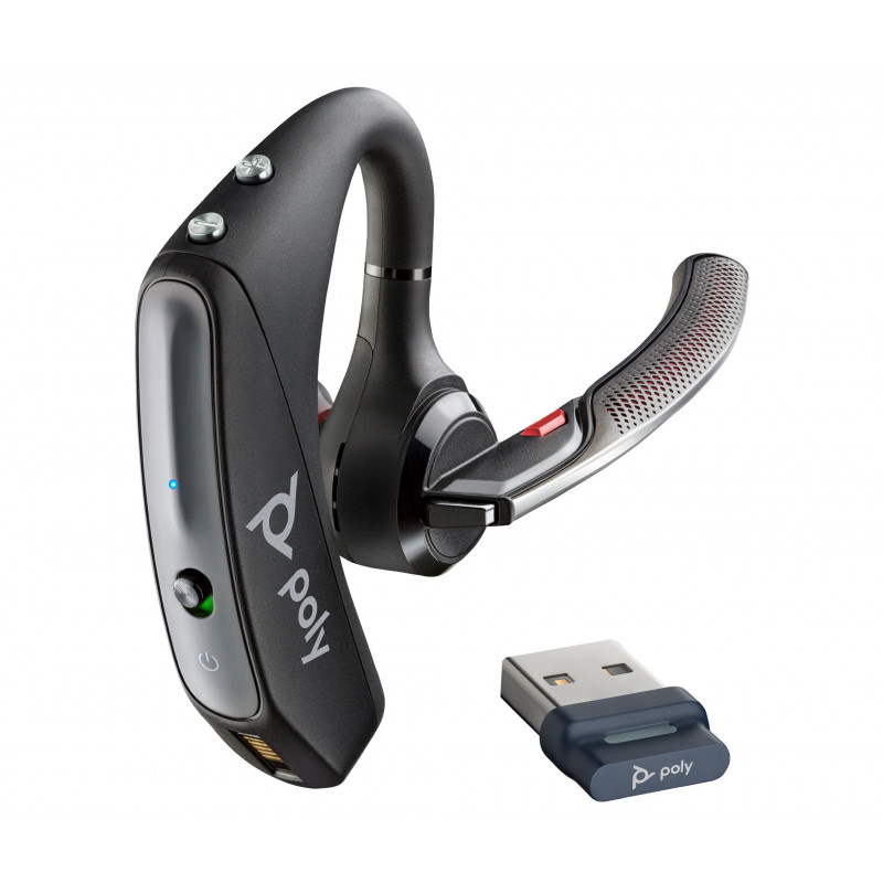 POLY Micro-casque Voyager 5200 UC USB-A + dongle BT600 TAA