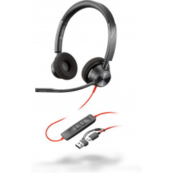 POLY Micro-casque Blackwire 3320 stéréo USB-C + adaptateur USB-C/A