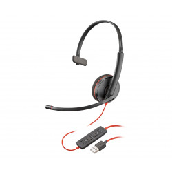 POLY Micro-casque monaural USB-A Blackwire 3210 (lot)