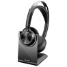 POLY Micro-casque Voyager Focus 2-M Certifié Microsoft Teams avec base de chargement